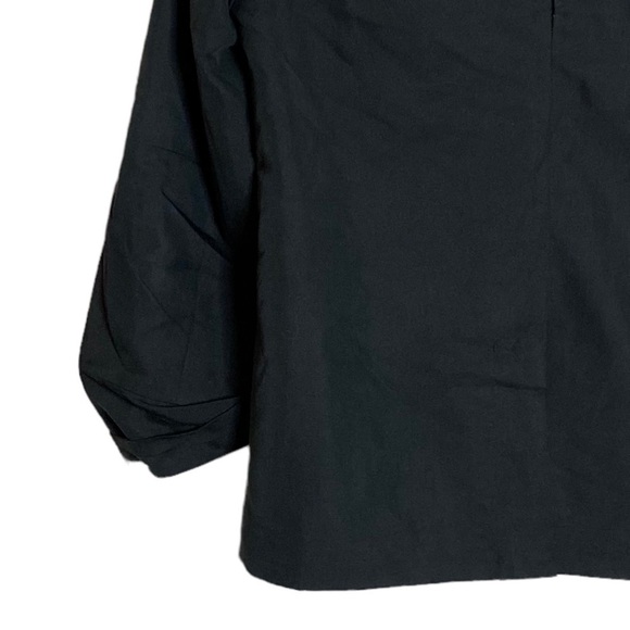 Express Black Lined Long Sleeve Open Front Folded Sleeves Blazer 2 - Picture 8 of 14